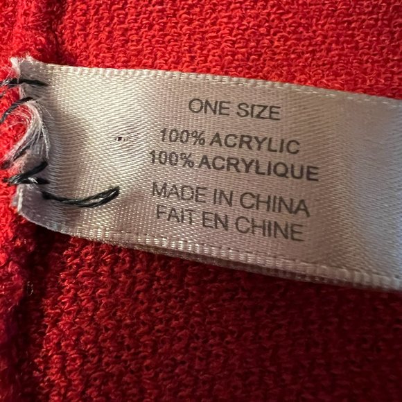 Sleeveless acrylic swing red brick cardigan sweater - Picture 6 of 6